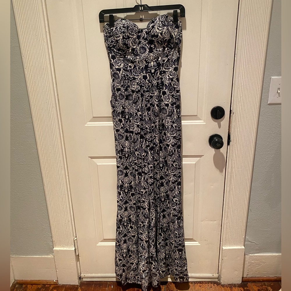 Abercrombie and Fitch Printed Navy Jumpsuit L
